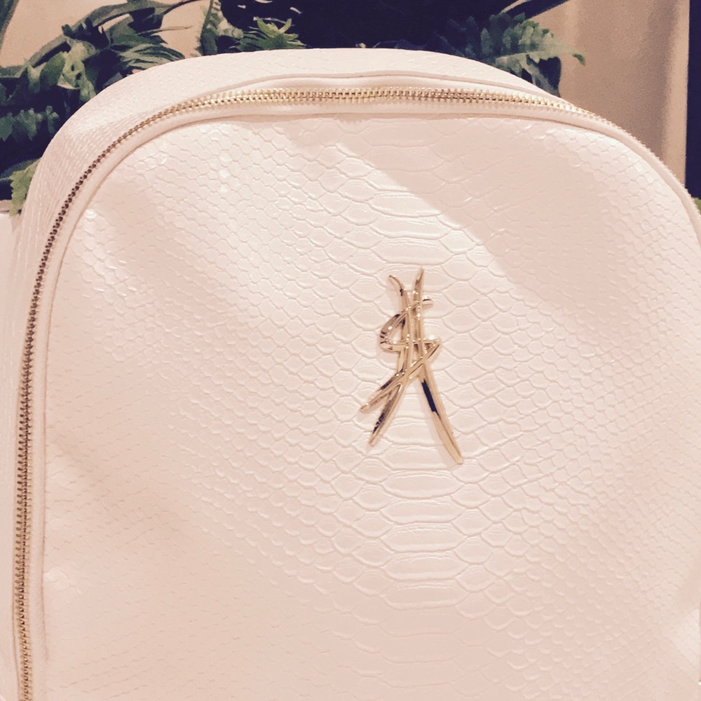 All White 100% Python Backpack